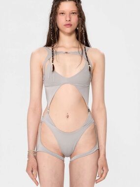 Cut-Out One-Piece Swimwear  IAMNOTBASIC Moana Swimsuit - Pearl